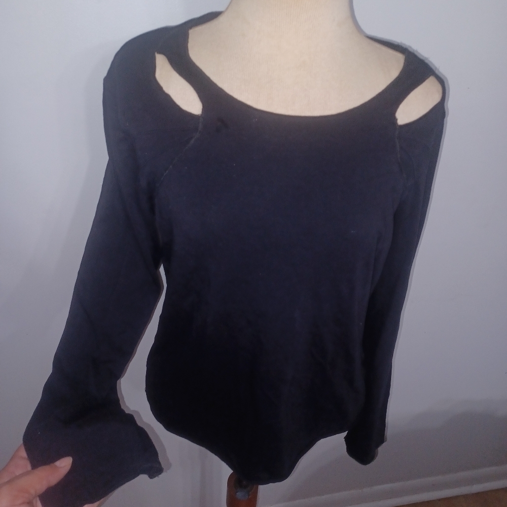 Cato- Long Sleeve Black Shirt- W Sz Large